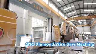 دستگاه اره سیم الماس CNC 4 محور برای برش گرانیت و سنگ مرمر و پروفایل سنگ سه بعدی