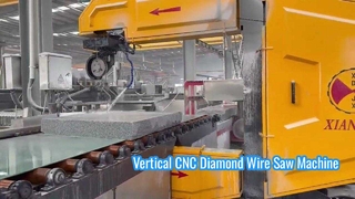 دستگاه اره سیم الماس CNC عمودی برای پروفایل سنگ سه بعدی و برش بلوک