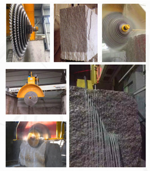 مصرف آب 15m3/h ماشین برش بلوک برای گرانیت و سنگ مرمر قدرت ناخالص 57/67kw