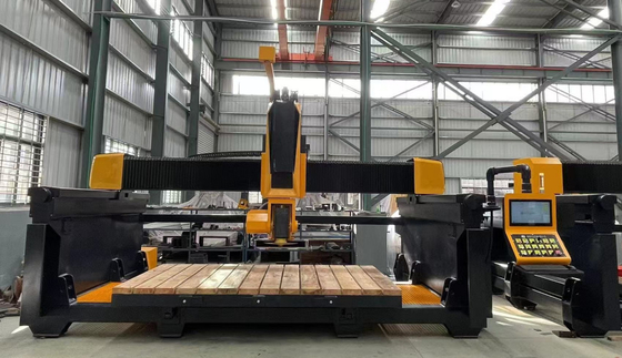 5 محور CNC Bridge Saw Machine برای میز آشپزخانه مرمر با ایتالیا Esa سیستم برنامه خودکار نرم افزار برش سنگ