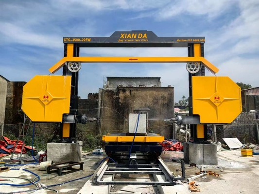ماشین تراش سیم الماس CNC با 4 چرخ پرنده برای برش سنگ صنعتی