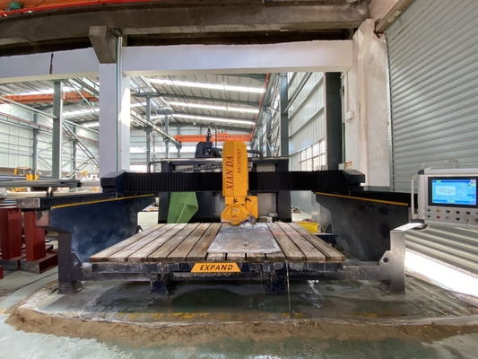 دستگاه برش اره ای پل CNC 4 محور برای برش، فرز، حفاری، پردازش سنگ، گرانیت، مرمر، کوارتز، صفحه رویه آشپزخانه، کاشی، برش سینک