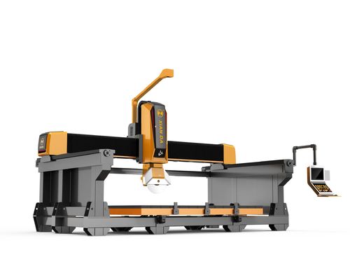 دستگاه برش اره پل CNC 5 محور تک بلوک هوشمند اتوماتیک برای گرانیت، سنگ مرمر، کوارتز با حداکثر اندازه پردازش 3400*2000*180 میلی‌متر، موتور 15 کیلووات، برق 380 ولت