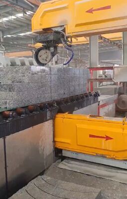 دستگاه اره سیم CNC عمودی با کنترل PLC برای برش سنگ، مصرف آب 4 متر مکعب بر ساعت، طول سیم 20-50 متر