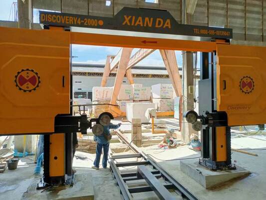 4- محور CNC الماس سیم بریس ماشین با 360 ° میز Servo-دوره 16-سطح لغزنده و 28 چرخ رولینگ لیفت برای سنگ مرمر گرانیت