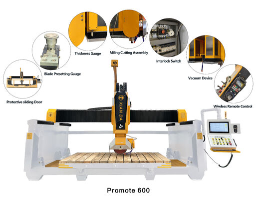 ماشین برش خودکار 5 محور پل با سیستم DDX برای پردازش سنگ و 3200x2000mm Max Size