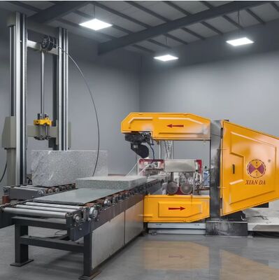ماشین تراش سیم CNC عمودی با کنترل PLC برای برش سنگ، مصرف 4m3/H آب و طول سیم 20-50m