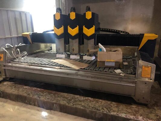 ماشین حکاکی سنگی CNC با دقت 0.02 میلی متر، سرعت هوا 15 متر در دقیقه و برق برای سنگ صافی لمس