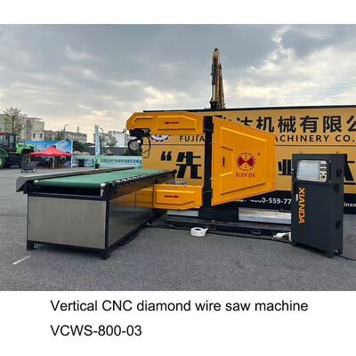 دستگاه اره سیم الماس CNC عمودی برای پروفایل سنگ سه بعدی و برش بلوک