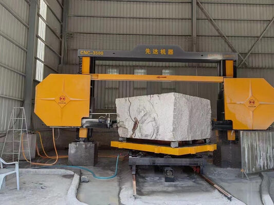 ماشین تراش سیم الماس CNC با 360 ° چرخنده 1600mm قطر چرخ و مصرف 4m3/h آب