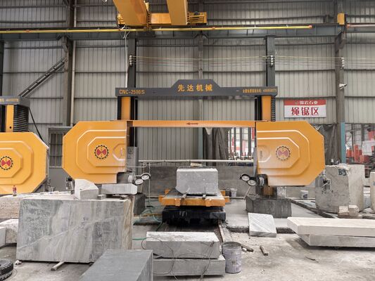 XIANDA CNC-2500SA ماشین تراش سیم الماس CNC با دقت بالا با ظرفیت بار 20 تن و میز چرخشی 360 درجه برای پروفایل سنگ