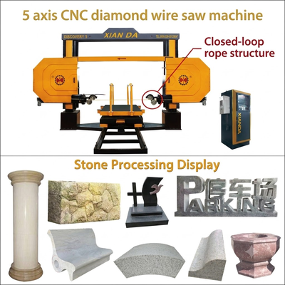 5 محور CNC الماس سیم تراش ماشین برای برش گرانیت و سنگ مرمر با 2600 × 3000 × 1500 میلی متر اندازه پردازش