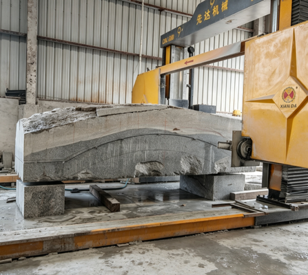 دستگاه اره سیمی CNC PLC متحرک گانتری برای برش بلوک سنگ بزرگ