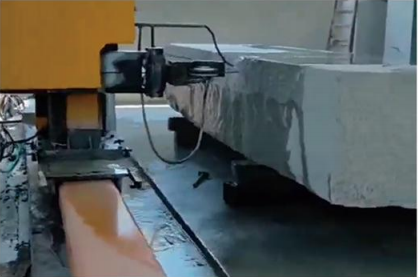 دستگاه اره سیمی CNC متحرک گانتری با چهار فلایویل برای برش بلوک سنگ بزرگ 3500 × 3500 × 2200 میلی متر