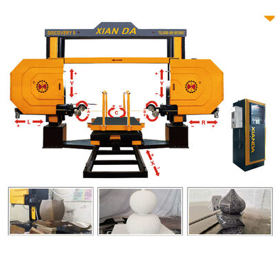 ماشین اره سیم الماس CNC 5 محور با دقت بالا برای پروفایل سنگ پیچیده و حکاکی سه بعدی
