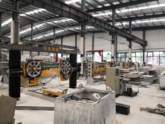 5 محور ماشین تراش سیم الماس CNC با موتور اصلی 11kw برای پردازش سنگ 2600 * 3000 * 1500