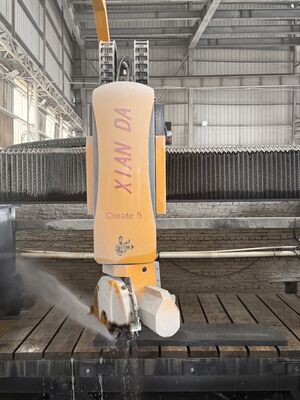 5 محور ماشین برش پل پل CNC با چرخش 360 ° تیغه برای پردازش سنگ 3200x2000mm