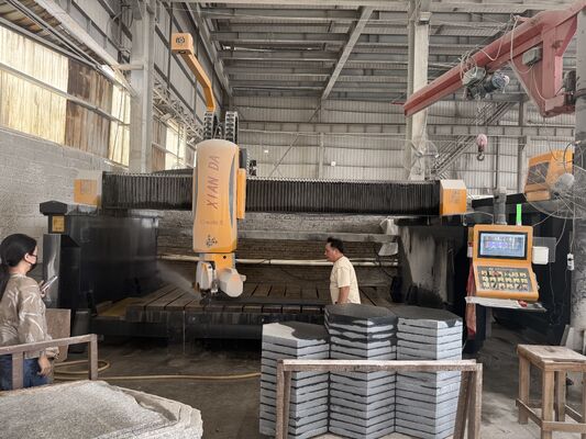 5 محور ماشین برش پل پل CNC با چرخش 360 ° تیغه برای پردازش سنگ 3200x2000mm
