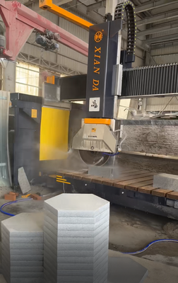 5 محور ماشین برش پل پل CNC با چرخش تیغه 360 ° و اندازه پردازش 3200x2000mm برای ساخت سنگ