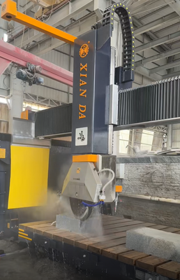 5 محور ماشین برش پل پل CNC با چرخش تیغه 360 ° و اندازه پردازش 3200x2000mm برای ساخت سنگ