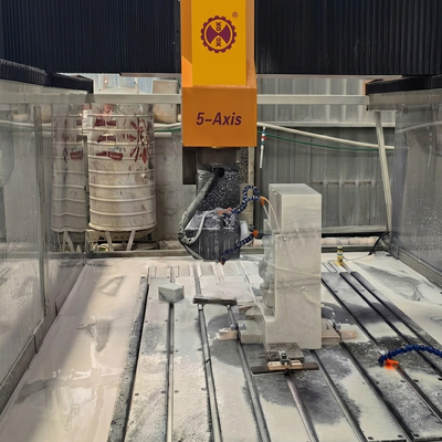 دستگاه حکاکی CNC سنگ 5 محور با دوک کاری سنگین 7.5 کیلووات و میز پردازش 3000×1300 میلی متر برای حکاکی سه بعدی همه جهته