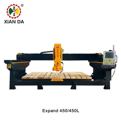 دستگاه اره پل CNC 4+1، دستگاه برش سنگ کوارتز سنگ مرمر گرانیت برای پردازش میز، Xianda Expand 450MC / 450L-MC