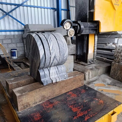 دستگاه اره سیمی الماسه CNC برای سنگ قبر و بنای یادبود برش کانتور شکل خاص