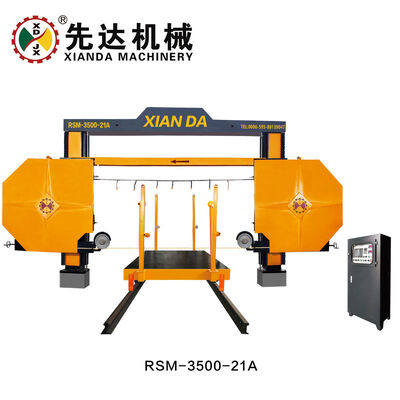 دستگاه اره سیمی الماسه XIANDA RSM-3500-21، دستگاه برش سنگ با کنترل حرکت PLC دو محوره برای دستگاه تقسیم کننده گرانیت و مرمر