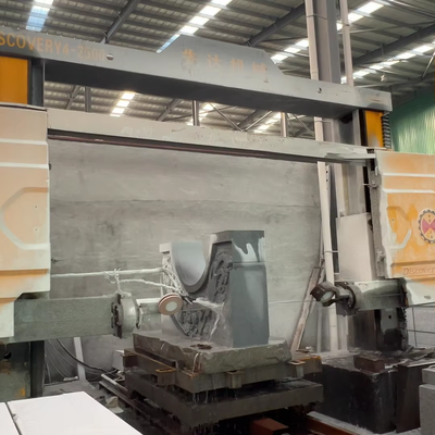 ماشین تراش سیم الماس 4 محور CNC با موتور آهنربا دائمی 15KW برای برش سنگ 2000 * 2300 * 1500mm